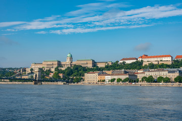 Fototapeta na wymiar right bank of danaya river in Budapest, Hungary