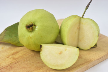Fresh guava isolated on a white background