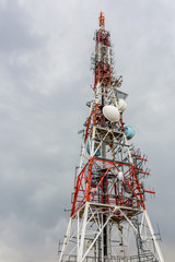 Big antenna in a cloudy day