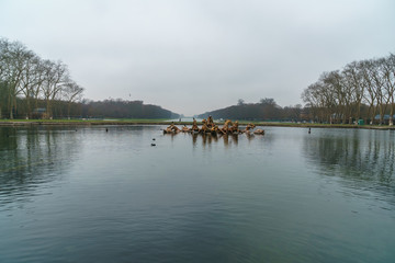 Apollo fountain in Versailles gardens, Paris, France