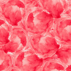 Floral seamless pattern with watercolor red, pink peonies. For backgrounds, textiles, wrapping papers, greeting cards. Flower illustration