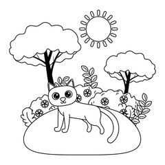 Cat cartoon design vector illustrator