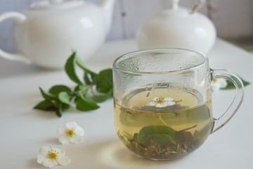 tea with mint and lemon