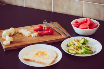 Table with vegetable