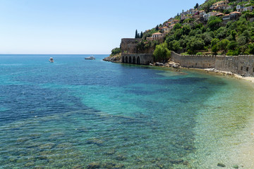 beach and alanya old town 