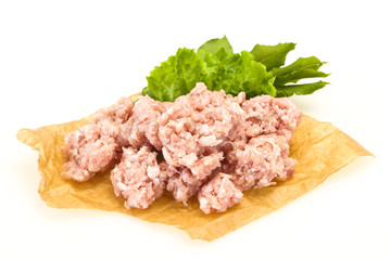 Homemade pork minced meat for cooking