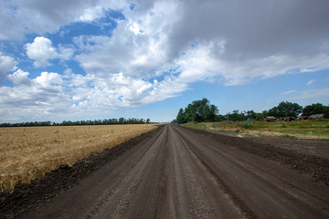 Naklejka premium fields and steppes in the south of Russia