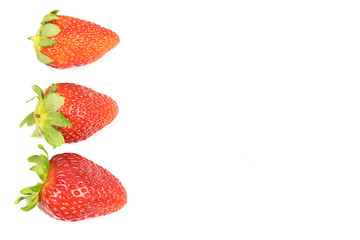 Fresh strawberry. White background. Isolated.