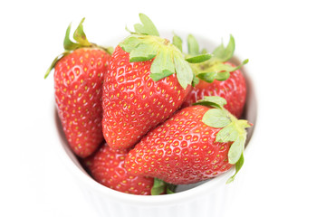 Fresh strawberry. White background. Isolated.