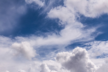 summer sky after rain in thunder clouds