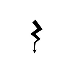 Dark lightning logo vector illustration