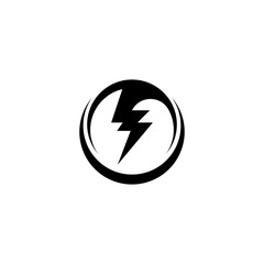 Dark lightning logo vector illustration