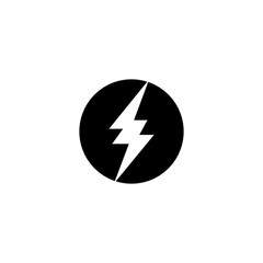 Dark lightning logo vector illustration