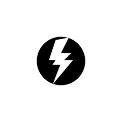 Dark lightning logo vector illustration