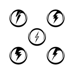 Dark lightning logo vector illustration