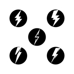 Dark lightning logo vector illustration