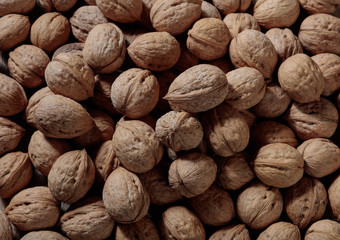 walnuts on wooden background