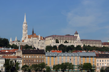 Matthias church and Fishermans bastion Budapest cityscape Hungary