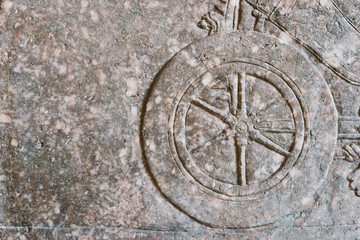 ancient wheel relief