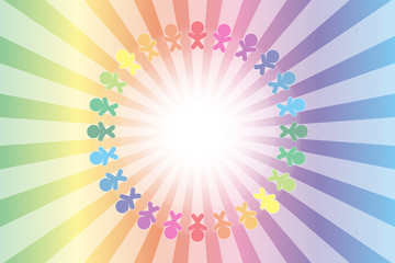 #Background #wallpaper #Vector #Illustration #design #free #free_size #charge_free #colorful #color rainbow,show business,entertainment,party,image  背景素材,広告宣伝ポスター,コピースペース,人の輪,楽しい仲間,家族,友達,無料,フリーサイズ,幸福