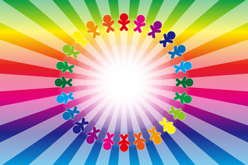 #Background #wallpaper #Vector #Illustration #design #free #free_size #charge_free #colorful #color rainbow,show business,entertainment,party,image  背景素材,広告宣伝ポスター,コピースペース,人の輪,楽しい仲間,家族,友達,無料,フリーサイズ,幸福