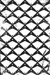 Grunge abstract geometric pattern. Vertical black and white backdrop.