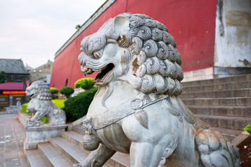 Chinese stone carved lions