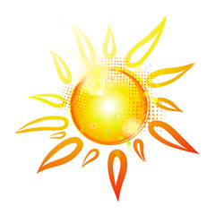 The sun is an object. Vector illustration