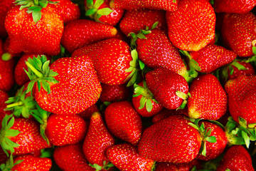 Background of fresh juicy strawberries.