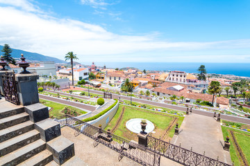 Naklejka premium panoramic views of la orotava colonial town at tenerife, Spain