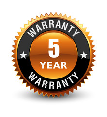  Heavy, powerful, Medal, Label, Icon, Seal, Sign, 5 day money back guarantee badge Isolated on White Background.
