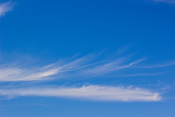 Naklejka na ściany i meble simple natural background of blue sky with white cloud 