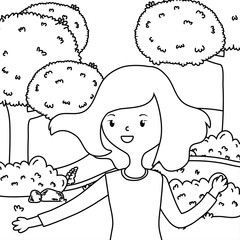 Teenager girl cartoon design vector illustrator