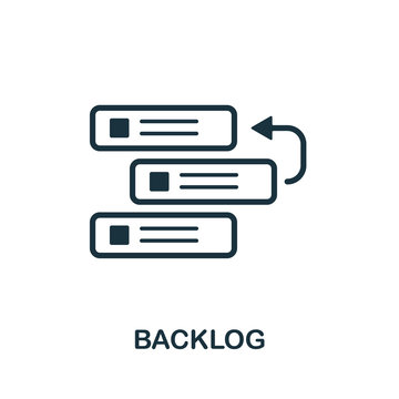 Backlog vector icon symbol. Creative sign from agile icons collection. Filled flat Backlog icon for computer and mobile