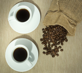 a cup of freshly brewed coffee