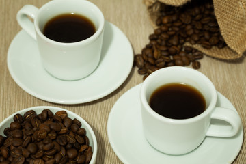 a cup of freshly brewed coffee