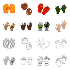 Fototapeta premium Vector design of silhouette and safety icon. Set of silhouette and comfort vector icon for stock.
