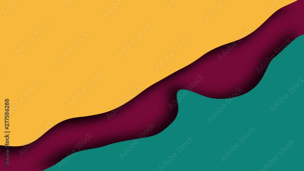Aufkleber simple waves colored shapes with layers, 3d rendering modern creative, computer generated