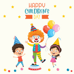 Obraz na płótnie Canvas Vector Illustration Of Happy Children's Day