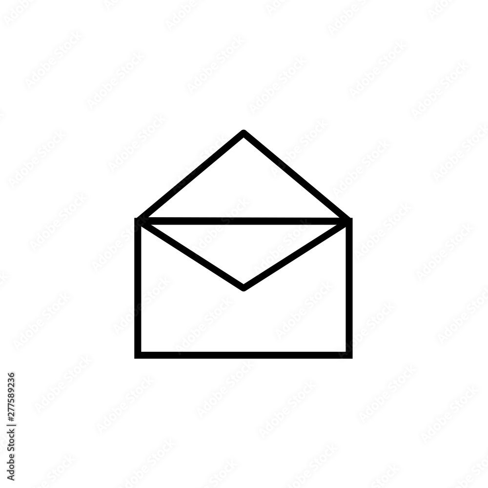 Poster open mail icon. one of set web icons