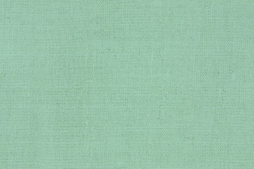 Color of year 2020 neo mint, cotton fabric pattern texture background.