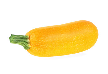 Fresh yellow zucchini isolated on a white background