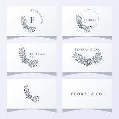 floral ornament logo ready to use