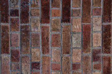 Brown and red brick wall texture