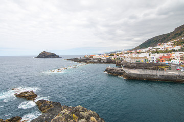 Fototapeta na wymiar panoramic view of garachico fishing town in tenerife, Spain
