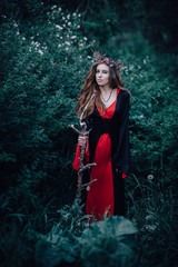 Obraz premium fairy tale witch in the forest