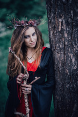 fairy tale witch in the forest