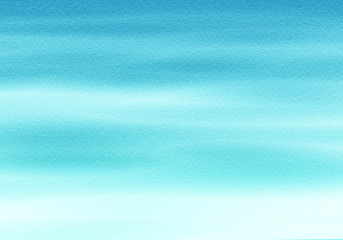 Abstract blue watercolor paint on white paper texture background. Create a look of ripple water or cloud in the sky. Digital painting. - 277593050
