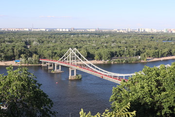 cityscape with bridge over the river
