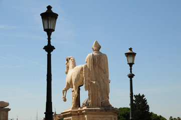 Roma, piazza del Campidoglio - Statue dei Dioscuri